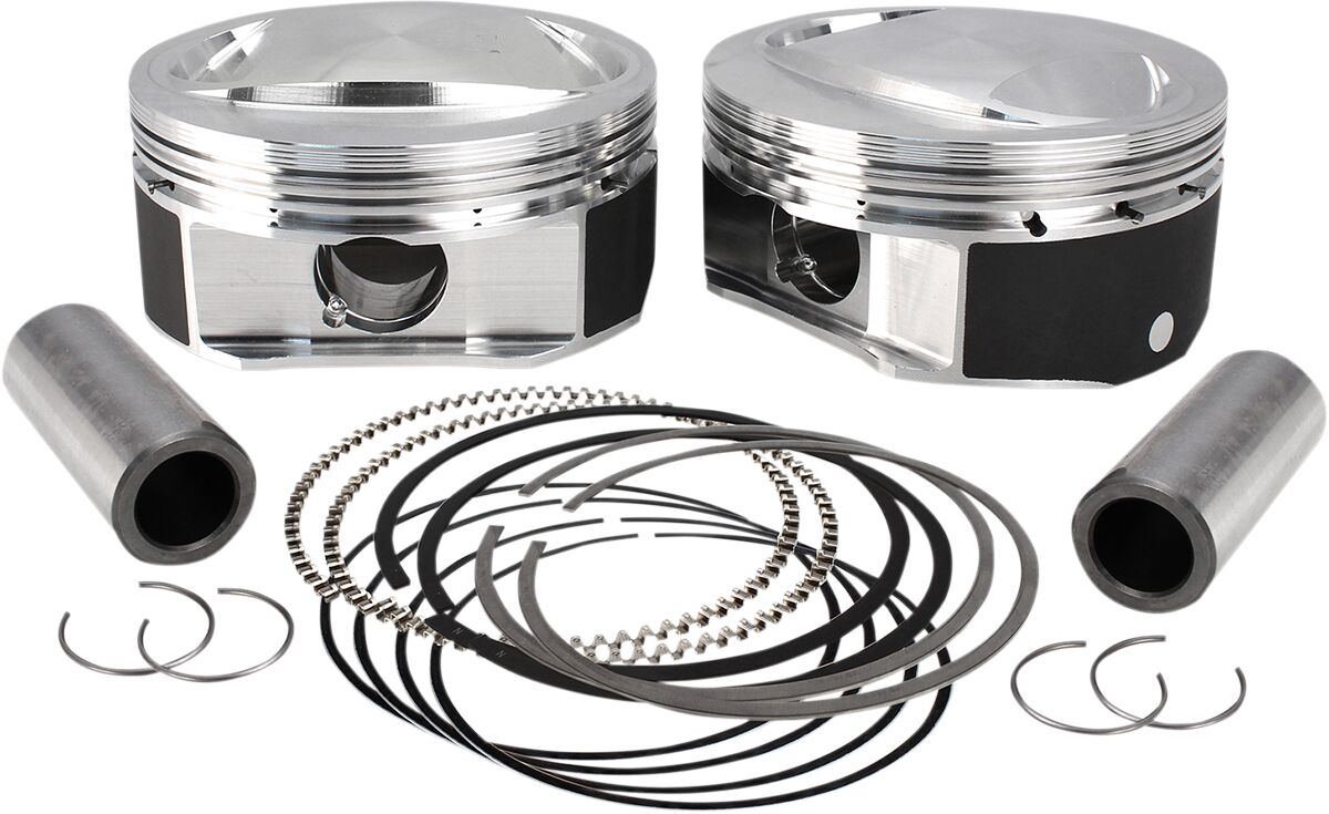 S&S CYCLE PISTON,SET,4",STANDARD,CVO 110",RD,.927"WP,HSF,1.0895"CR HEIGHT, 920-0114