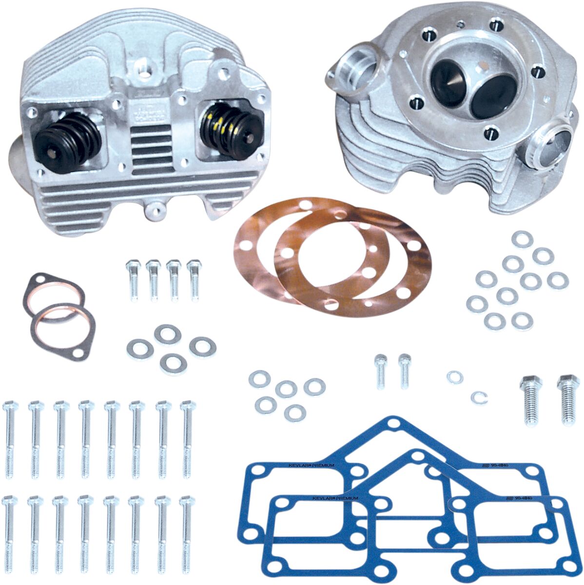 S&S CYCLE SUPER STOCK HEADS STOCK BORE SILVER 90-1496