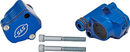 S&S CYCLE Breather Head Kit Billet Anodized Blue M8 2017-2024 900-1186