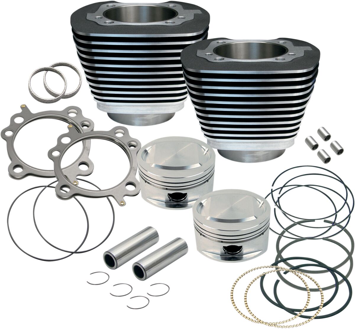S&S CYCLE REPLACEMENT CYLINDER/PISTON KIT TWIN-CAM 95" BLACK 910-0204