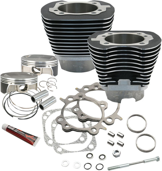S&S Cycle CYLINDER,Kit,4-1/8"BORE,STOCK Bolt Pattern,W/Black, 910-0221