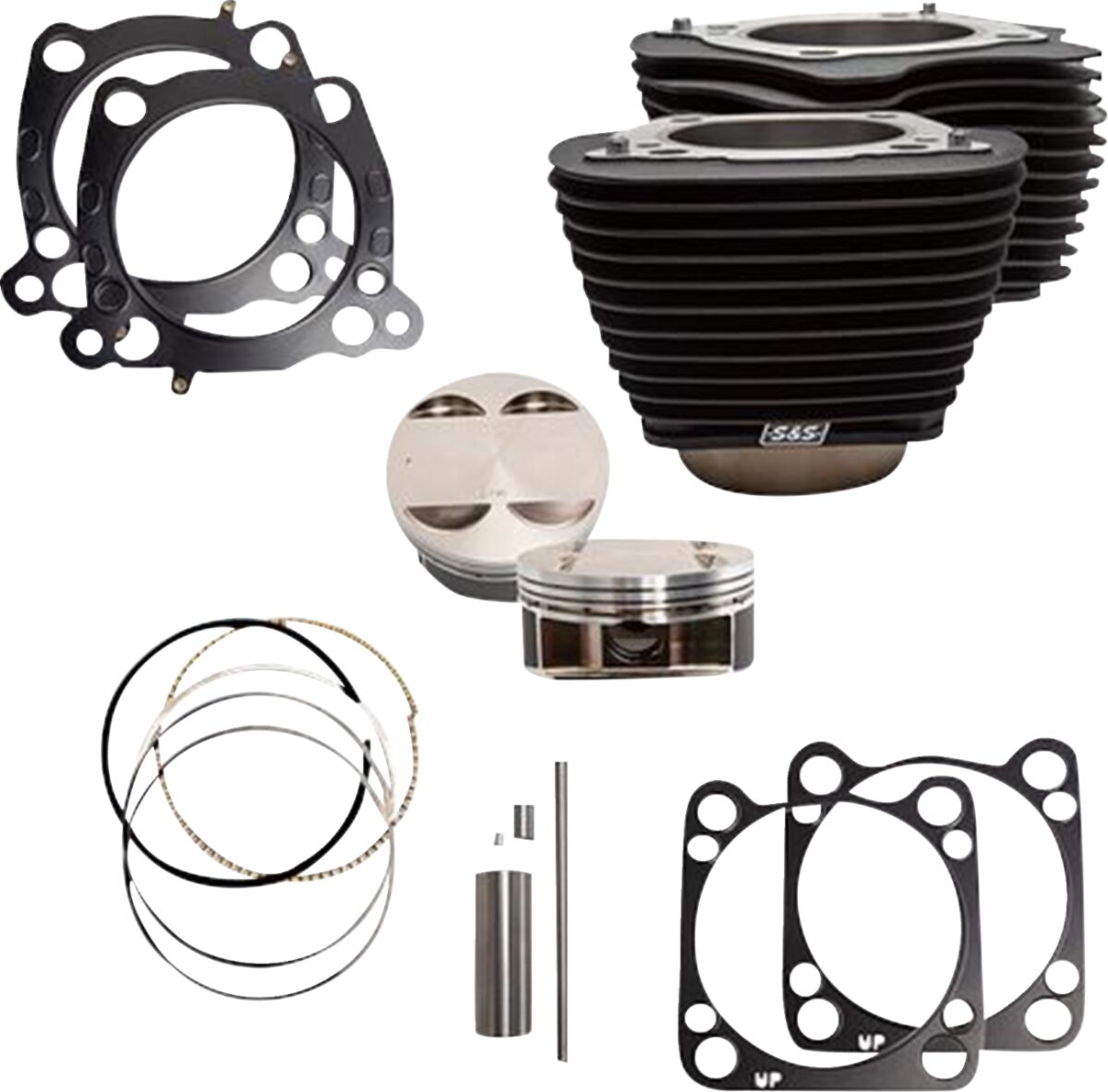S&S CYCLE Cylinder Kit 4.25" Bore 4.5" Stroke WBlack no Highlight M8 910-0685A