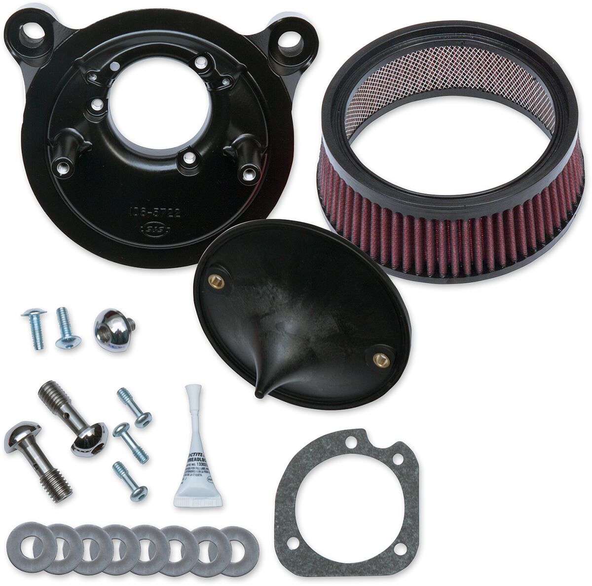 S&S CYCLE AIR CLEANER KITS STEALTH W/O COVER 170-0300B