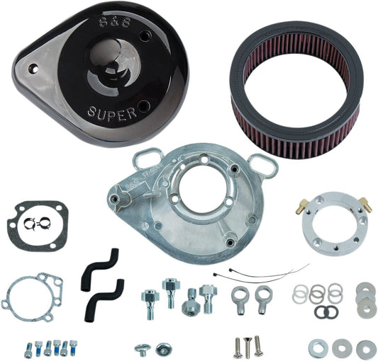 S&S CYCLE AIR CLEANER KIT CLASSIC TEARDROP STOCK EFI GLOSSY BLACK 170-0304B