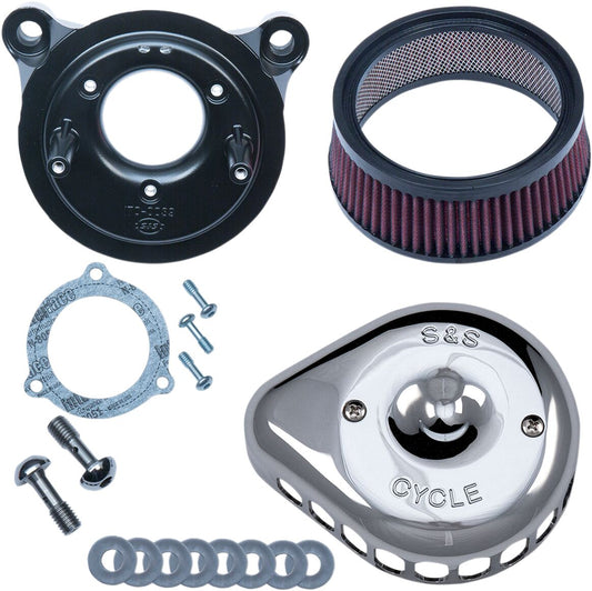 S&S CYCLE AIR CLEANER MINI TEARDROP STEALTH CHROME 170-0437