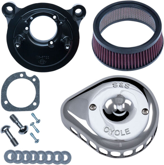 S&S CYCLE AIR CLEANER MINI TEARDROP STEALTH EFI CHROME 170-0441