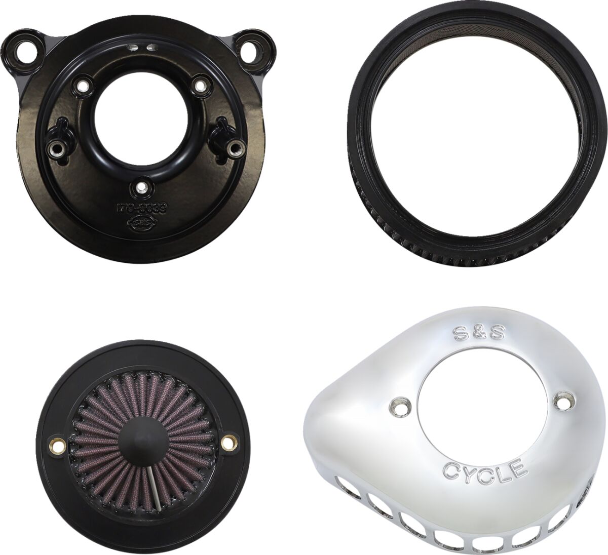 S&S CYCLE AIR CLEANER A-STNG 08-16C 170-0719A