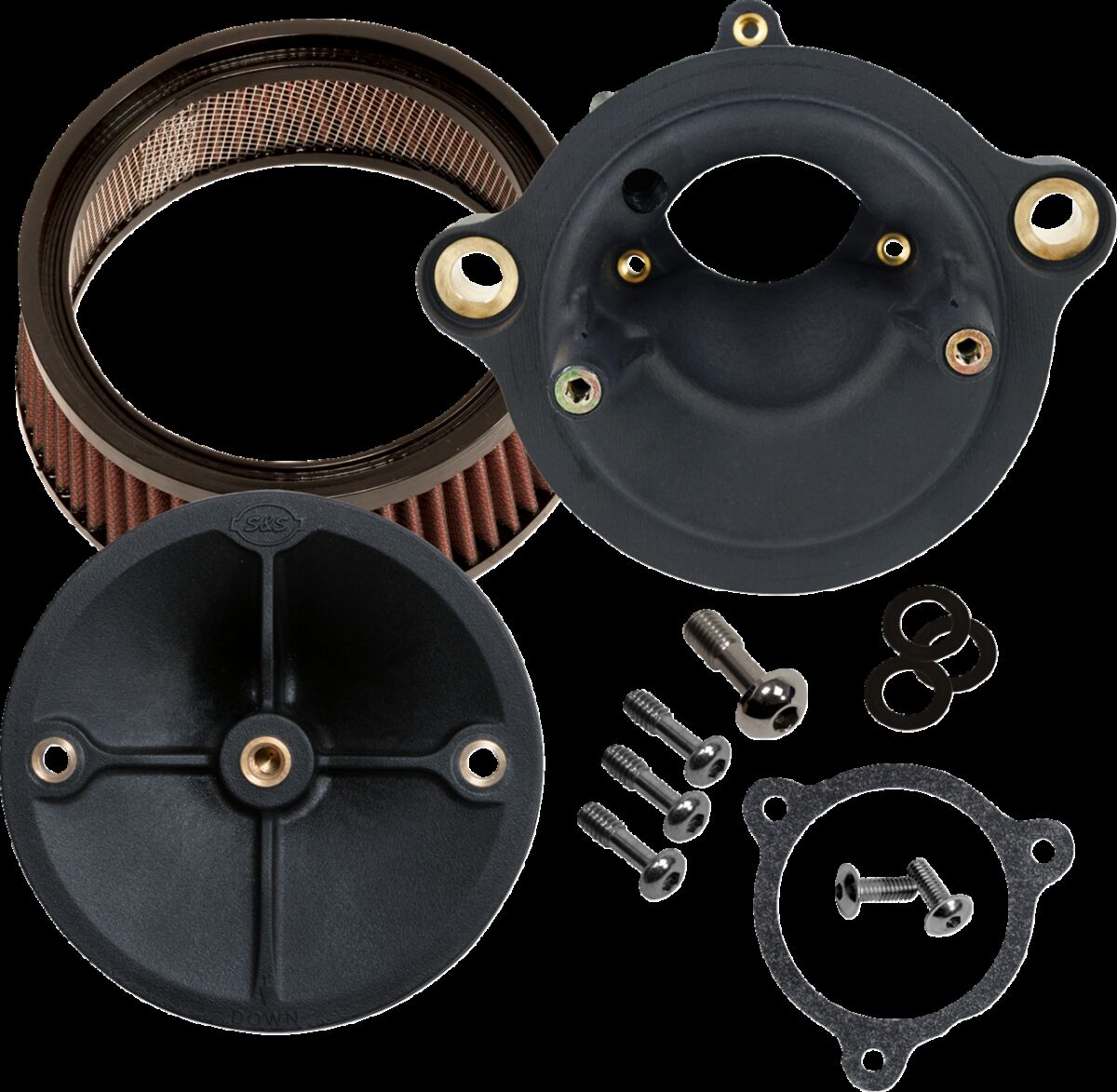 S&S CYCLE Stealth Air Cleaner Kit - No Cover - M8 170-0803