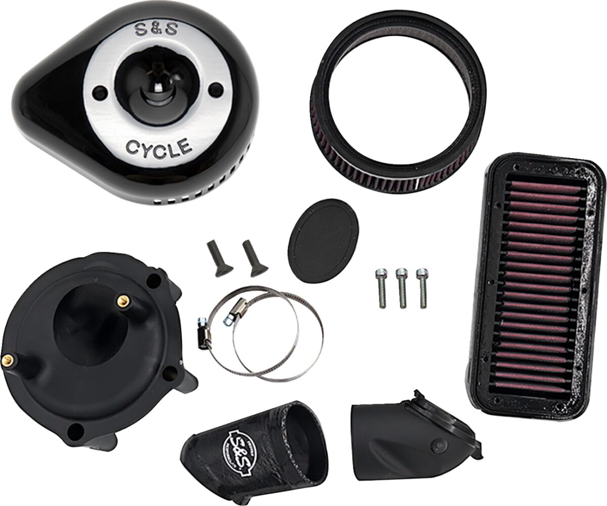 S&S CYCLE Stealth Air Cleaner Kit with Cover - Black - Indian 170-0777
