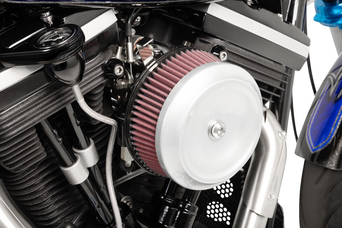 S&S CYCLE AIR CLEANER COVER STEALTH BOBBER DISHED CHROME 170-0119