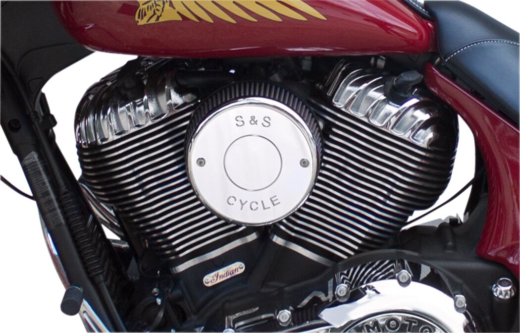 S&S CYCLE COVER,AIR CLEANER,NOSTALGIC SCRIPT,PACKAGED,CHROME 170-0239