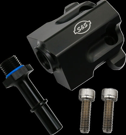 S&S CYCLE Fuel Rail Kit Billet Black M8 Touring 2017-2024 160-0280