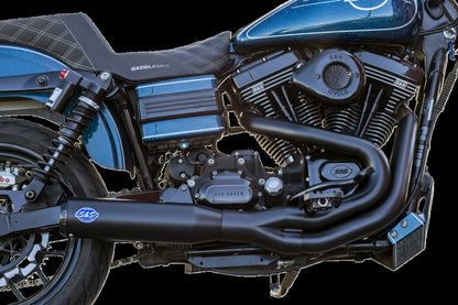 S&S CYCLE Exhaust Qualifier 2:1 Guardian Black Dyna 2006-07 550-1098