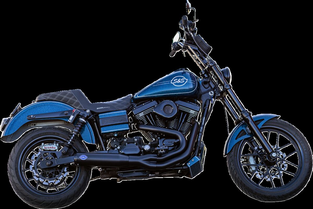 S&S CYCLE Exhaust Qualifier 2:1 Guardian Black Dyna 2006-07 550-1098