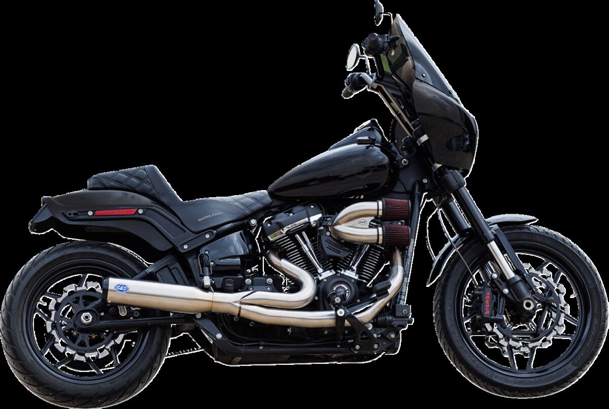 S&S CYCLE Exhaust 2:1 Qualifier Race Only Stainless M8 Softail 2018-23 550-1105