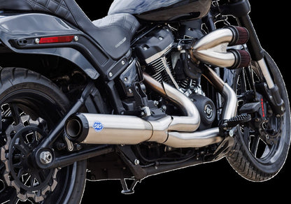 S&S CYCLE Exhaust 2:1 Qualifier Race Only Stainless M8 Softail 2018-23 550-1105