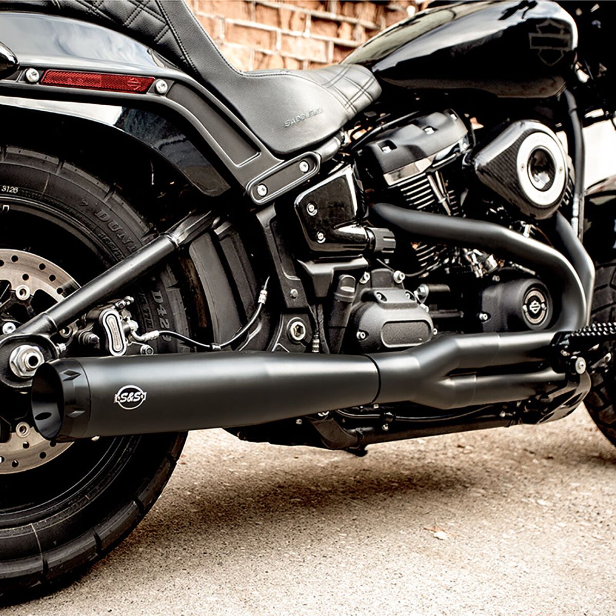 S&S CYCLE EXHAUST 2:1 SUPERSTREET - BLAC 550-0789