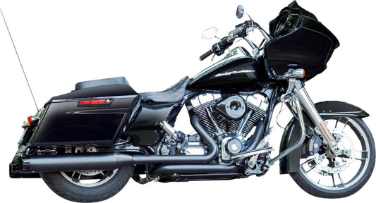 S&S CYCLE MUFFLER 4.5" SLIP-ON MK45 BLACK CONTRAST CUT THRUSTER END CAP-JET-HOT� BLACK BODY FINISH 550-0621