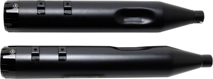 S&S CYCLE MUFFLER 4.5" SLIP-ON MK45 BLACK CONTRAST CUT THRUSTER END CAP-JET-HOT� BLACK BODY FINISH 550-0621