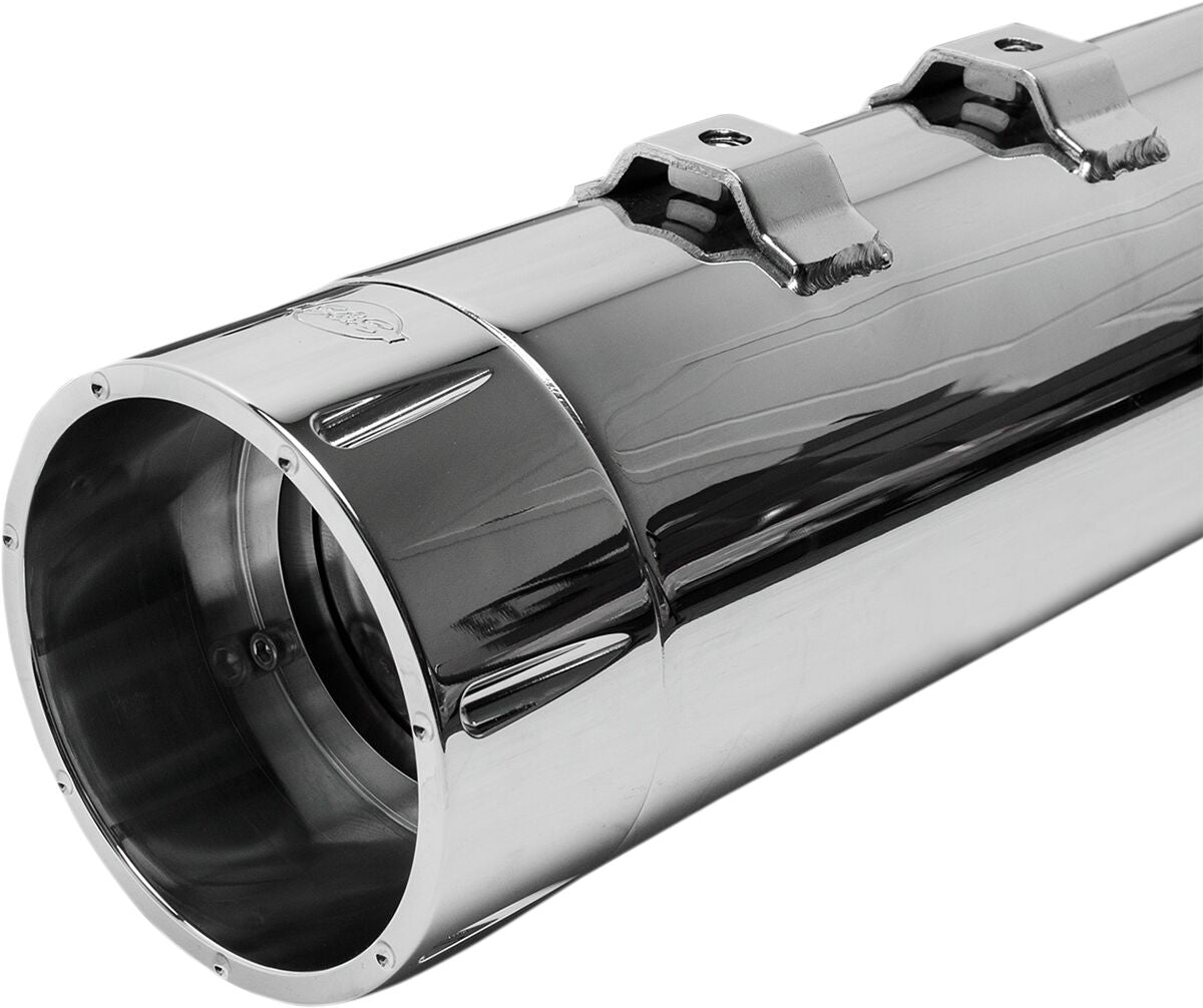 S&S CYCLE MUFFLER 4.5" SLIP-ON MK45 CHROME TRACER END CAP-CHROME BODY FINISH 550-0624