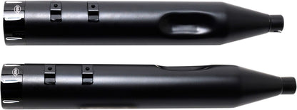 S&S CYCLE MUFFLER 4.5" SLIP-ON MK45 BLACK CONTRAST CUT TRACER END CAP-JET-HOT BLACK BODY FINISH 550-0625
