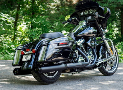 S&S CYCLE MUFFLER 4.5" SLIP-ON MK45 BLACK CONTRAST CUT THRUSTER END CAP-JET-HOT� BLACK BODY FINISH 550-0666