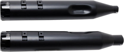 S&S CYCLE MUFFLER 4.5" SLIP-ON MK45 BLACK CONTRAST CUT THRUSTER END CAP-JET-HOT� BLACK BODY FINISH 550-0666