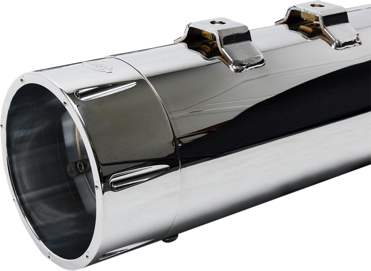S&S CYCLE MUFFLER 4.5" SLIP-ON MK45 CHROME TRACER END CAP-CHROME BODY FINISH 550-0669