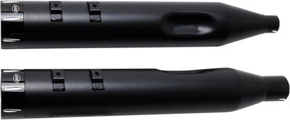 S&S CYCLE MUFFLER 4.5" SLIP-ON MK45 BLACK CONTRAST CUT TRACER END CAP-JET-HOT BLACK BODY FINISH 550-0670