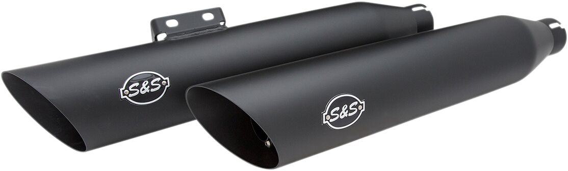 S&S CYCLE MUFFLER SLIP ON SLASH-CUT BLACK 550-0735