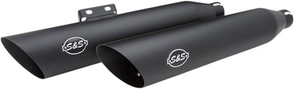 S&S CYCLE MUFFLER SLIP ON SLASH-CUT BLACK 550-0735