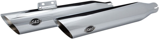 S&S CYCLE MUFFLER SLIP ON SLASH-CUT CHROME 550-0736