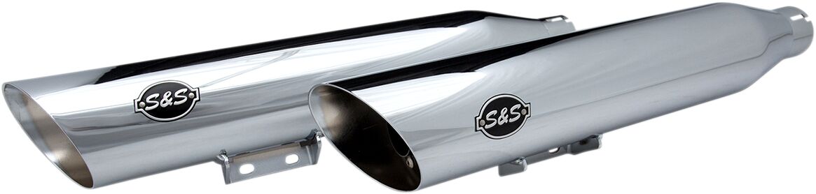 S&S CYCLE MUFFLER SLIP ON SLASH-CUT CHROME 550-0739