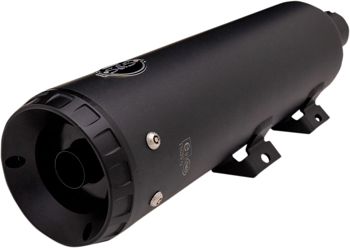 S&S CYCLE Grand National 4" EC Slip-On Mufflers Black/Black 550-0827