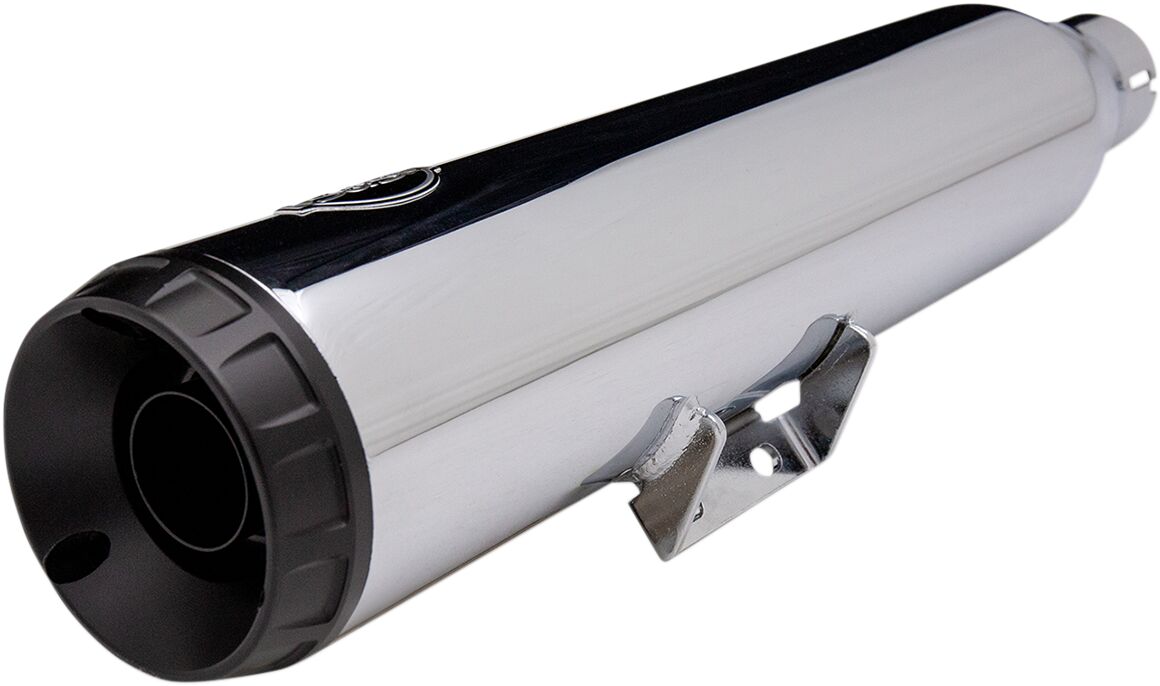 S&S CYCLE Grand National 4" EC Slip-On Mufflers Chrome/Black 550-0826