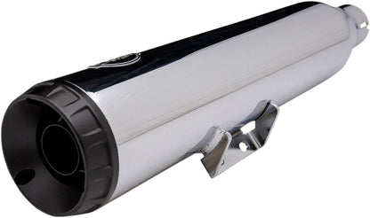S&S CYCLE Grand National 4" EC Slip-On Mufflers Chrome/Black 550-0826