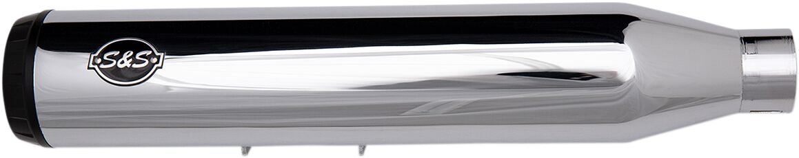 S&S CYCLE Grand National 4" EC Slip-On Mufflers Chrome/Black 550-0826