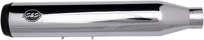 S&S CYCLE Grand National 4" EC Slip-On Mufflers Chrome/Black 550-0826