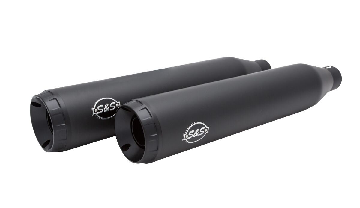 S&S CYCLE Grand National EC Slip On Mufflers Black/Black 550-1001