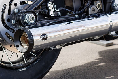 S&S CYCLE Grand National 4.0" EC Slip On Mufflers Chrome 550-1160
