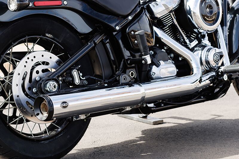 S&S CYCLE Grand National 4.0" EC Slip On Mufflers Chrome 550-1160