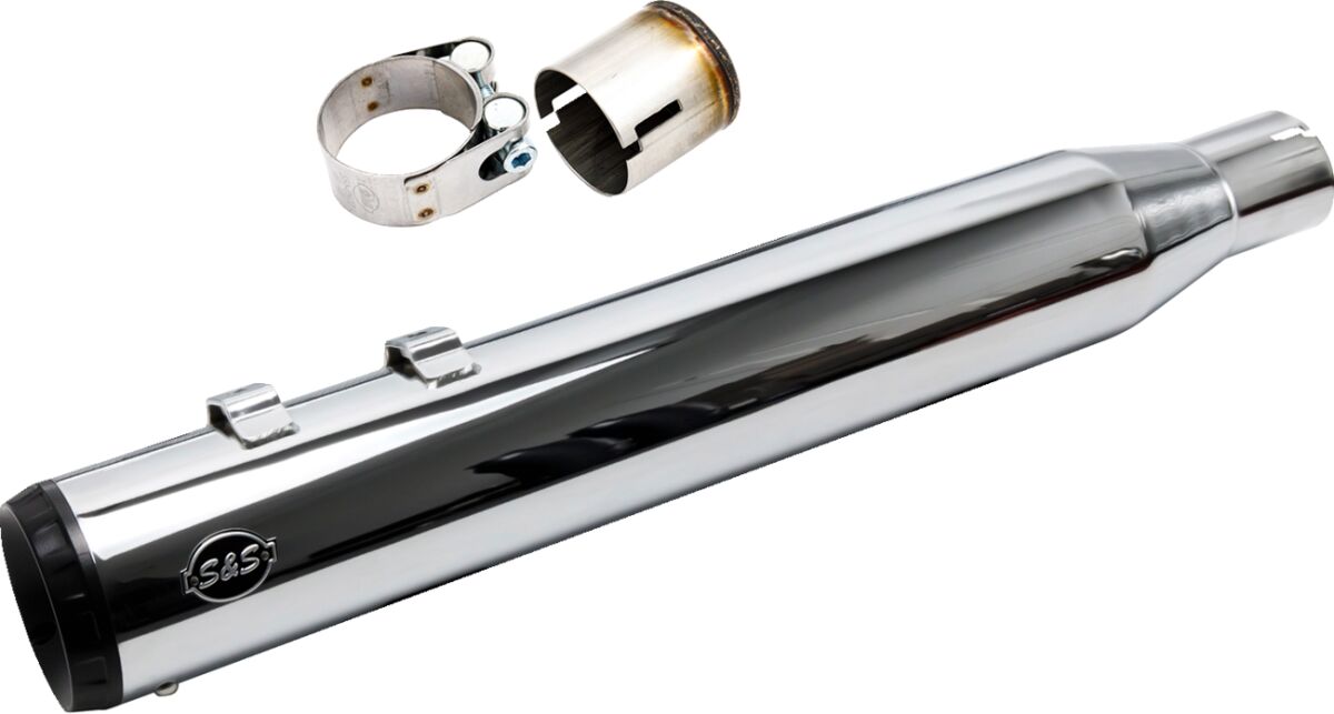 S&S CYCLE Muffler Swindler 2:1 Chrome 4" M8 Touring 550-1140