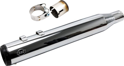 S&S CYCLE Muffler Swindler 2:1 Chrome 4" M8 Touring 550-1140
