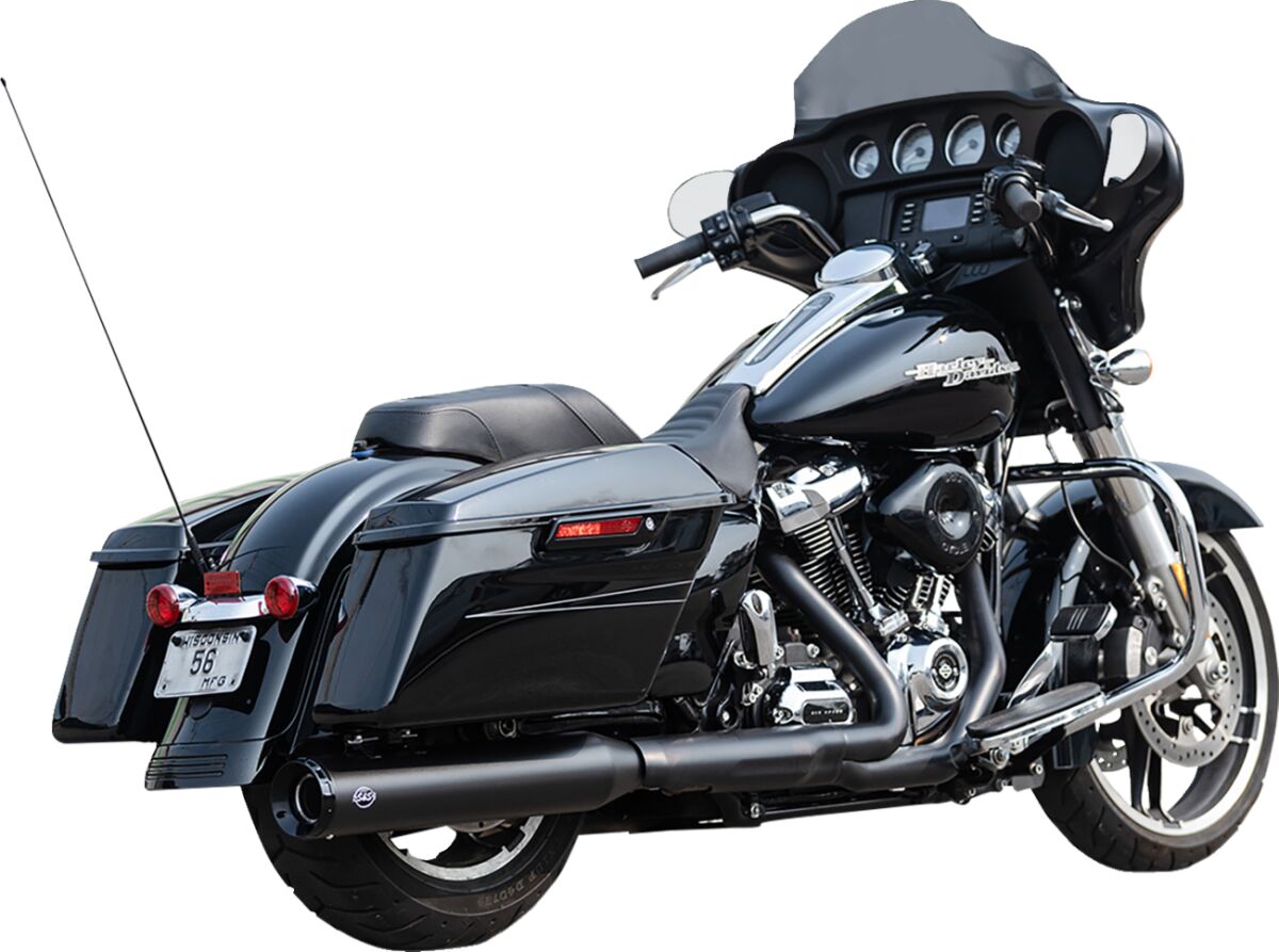 S&S CYCLE Muffler Swindler 2:1 Black 4.5" M8 Touring 550-1141