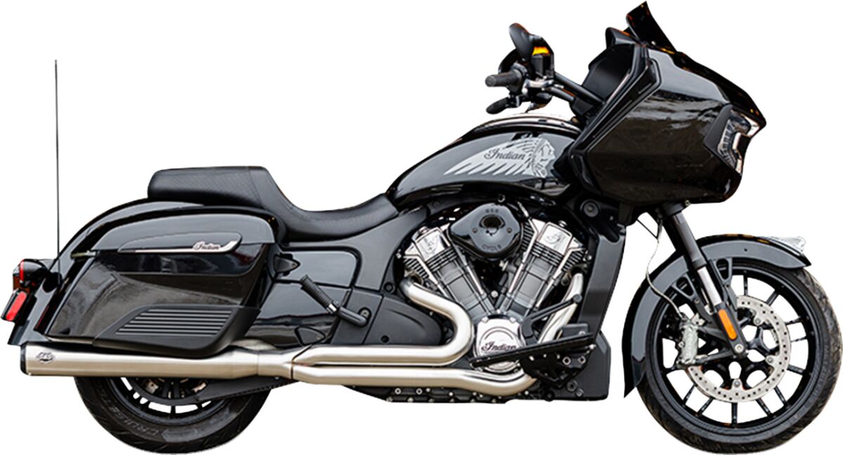 S&S CYCLE Exhaust Qualifier 2:1 Brushd SS RaceOnly Indian w/Powerplus 550-1130