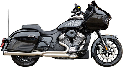 S&S CYCLE Exhaust Qualifier 2:1 Brushd SS RaceOnly Indian w/Powerplus 550-1130
