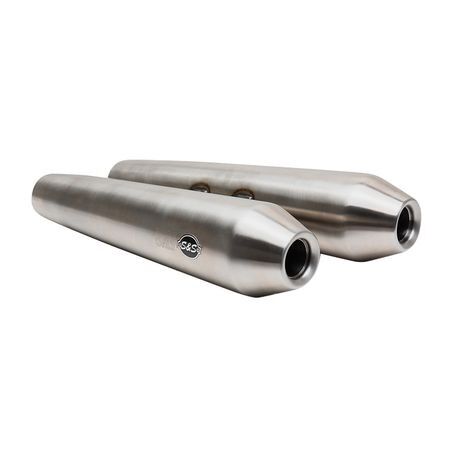 S&S CYCLE Tapered Cone SS Slip-On Mufflers for Royal Enfield� 650 Twins 550-0770