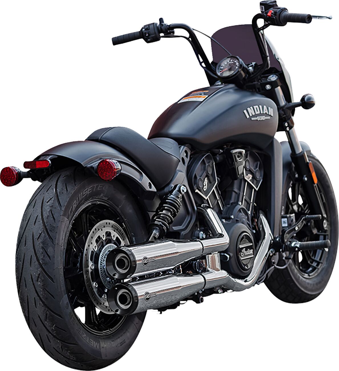S&S CYCLE Muffler slip-on Grand National Chrome Race Only Scout 19-23 4110-156-R