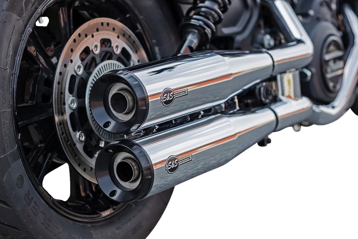 S&S CYCLE Muffler slip-on Grand National Chrome Race Only Scout 19-23 4110-156-R