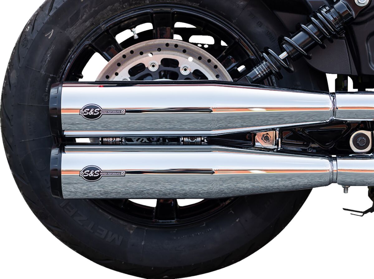 S&S CYCLE Muffler slip-on Grand National Chrome Race Only Scout 19-23 4110-156-R